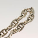 HERMES Chene Dunkle MM Bracelet Ag925 17 Links Silver Auth 135953V-9