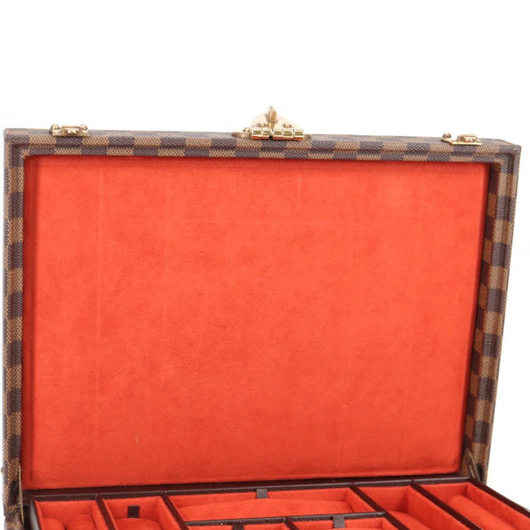 LOUIS VUITTON Damier Ebene Boite Bijou Jewelry Box SPO LV Auth 135955SV