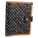 LOUIS VUITTON Multicolor Agenda GM Day Planner Cover Black R20893 Auth 135956V-1