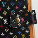LOUIS VUITTON Multicolor Agenda GM Day Planner Cover Black R20893 Auth 135956V-17