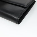 CELINE Compact Wallet Leather Black Auth 135968-15