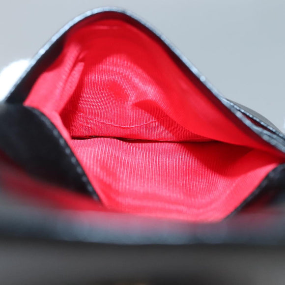 CELINE Compact Wallet Leather Black Auth 135968