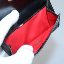 CELINE Compact Wallet Leather Black Auth 135968-10