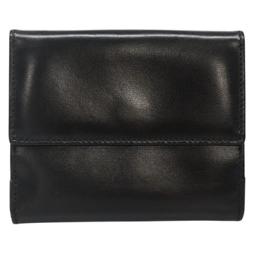 CELINE Compact Wallet Leather Black Auth 135968 - 0