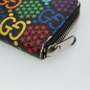 GUCCI GG Psychedelic Compact Wallet Black Silver 601095 Auth 135969-15