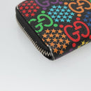 GUCCI GG Psychedelic Compact Wallet Black Silver 601095 Auth 135969-16