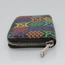 GUCCI GG Psychedelic Compact Wallet Black Silver 601095 Auth 135969-3