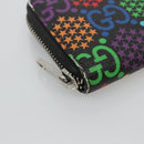 GUCCI GG Psychedelic Compact Wallet Black Silver 601095 Auth 135969-14
