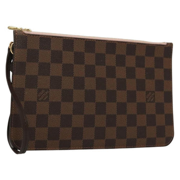LOUIS VUITTON Damier Ebene Neverfull MM Pouch LV Auth 135978