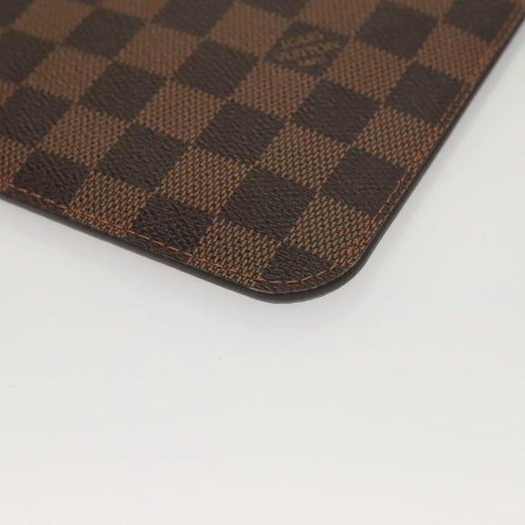 LOUIS VUITTON Damier Ebene Neverfull MM Pouch LV Auth 135978
