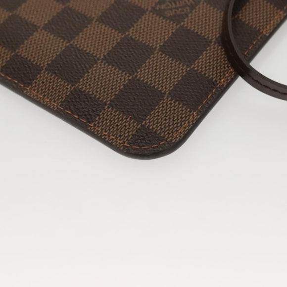 LOUIS VUITTON Damier Ebene Neverfull MM Pouch LV Auth 135978