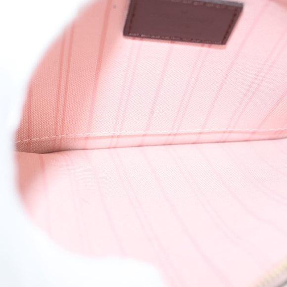 LOUIS VUITTON Damier Ebene Neverfull MM Pouch LV Auth 135978