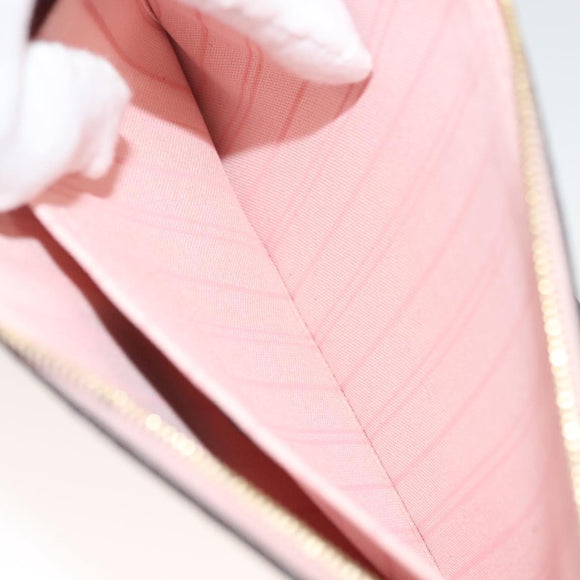 LOUIS VUITTON Damier Ebene Neverfull MM Pouch LV Auth 135978