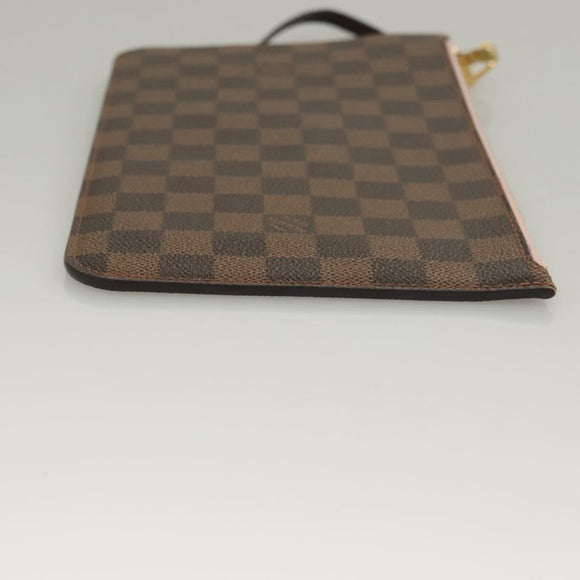 LOUIS VUITTON Damier Ebene Neverfull MM Pouch LV Auth 135978