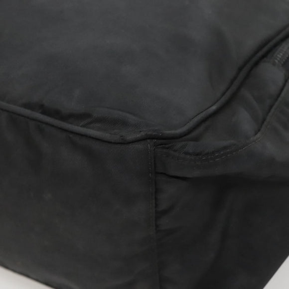 PRADA Shoulder Bag Nylon Black Silver Auth 135983