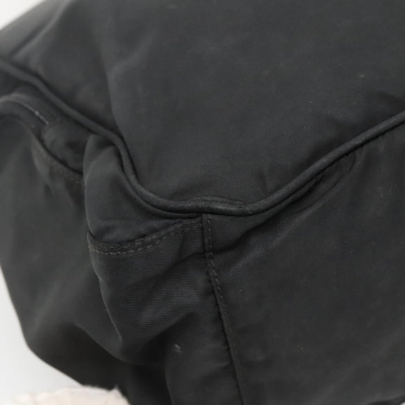 PRADA Shoulder Bag Nylon Black Silver Auth 135983