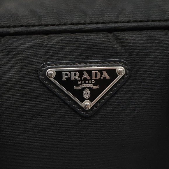 PRADA Shoulder Bag Nylon Black Silver Auth 135983