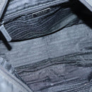 PRADA Shoulder Bag Nylon Black Silver Auth 135983-11