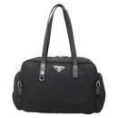 PRADA Shoulder Bag Nylon Black Silver Auth 135983-13