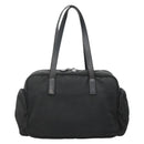 PRADA Shoulder Bag Nylon Black Silver Auth 135983-2