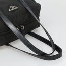 PRADA Shoulder Bag Nylon Black Silver Auth 135983-7