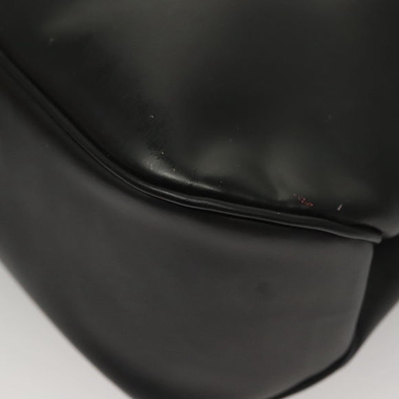 Salvatore Ferragamo Vala Shoulder Bag Enamel Black Gold Auth 135986