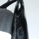 Salvatore Ferragamo Vala Shoulder Bag Enamel Black Gold Auth 135986-18