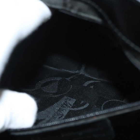 Salvatore Ferragamo Vala Shoulder Bag Enamel Black Gold Auth 135986