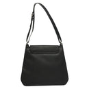 Salvatore Ferragamo Vala Shoulder Bag Enamel Black Gold Auth 135986-2