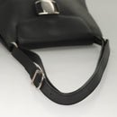 Salvatore Ferragamo Vala Shoulder Bag Enamel Black Gold Auth 135986-7