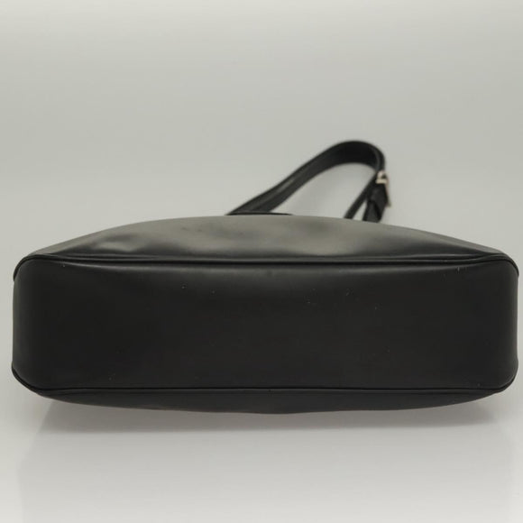 Salvatore Ferragamo Vala Shoulder Bag Enamel Black Gold Auth 135986