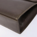 Salvatore Ferragamo Gancini Shoulder Bag Leather Brown Silver Auth 135987-14