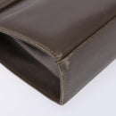 Salvatore Ferragamo Gancini Shoulder Bag Leather Brown Silver Auth 135987-9