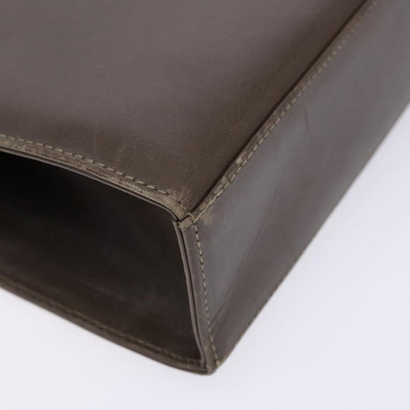 Salvatore Ferragamo Gancini Shoulder Bag Leather Brown Silver Auth 135987