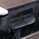 Salvatore Ferragamo Gancini Shoulder Bag Leather Brown Silver Auth 135987-12