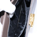 Salvatore Ferragamo Gancini Shoulder Bag Leather Brown Silver Auth 135987-21