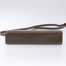 Salvatore Ferragamo Gancini Shoulder Bag Leather Brown Silver Auth 135987-5