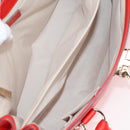 Salvatore Ferragamo Gancini Hand Bag Leather Red Gold Auth 135989V-17