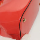 GUCCI Hand Bag Enamel 2way Red Gold 371925 Auth 135992-10