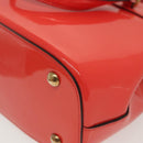 GUCCI Hand Bag Enamel 2way Red Gold 371925 Auth 135992-13