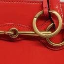 GUCCI Hand Bag Enamel 2way Red Gold 371925 Auth 135992-14