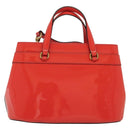 GUCCI Hand Bag Enamel 2way Red Gold 371925 Auth 135992-3