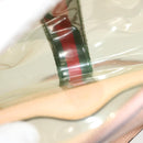 GUCCI Web Sherry Line Shoulder Bag Vinyl Clear Red Green 517350 Auth 135994-11