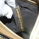 FENDI Chain Shoulder Bag Leather Gold Auth 135997-12