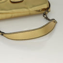 FENDI Chain Shoulder Bag Leather Gold Auth 135997-7