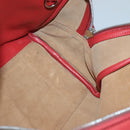 LOEWE Amazona 28 Anagram Hand Bag Leather 2way Red Silver Auth 135998-20