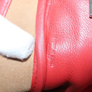 LOEWE Amazona 28 Anagram Hand Bag Leather 2way Red Silver Auth 135998-12