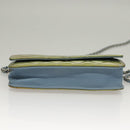 CHANEL Matelasse Chain Shoulder Bag Enamel Leather Green CC Auth 135999-6