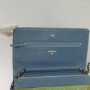 CHANEL Matelasse Chain Shoulder Bag Enamel Leather Green CC Auth 135999-20
