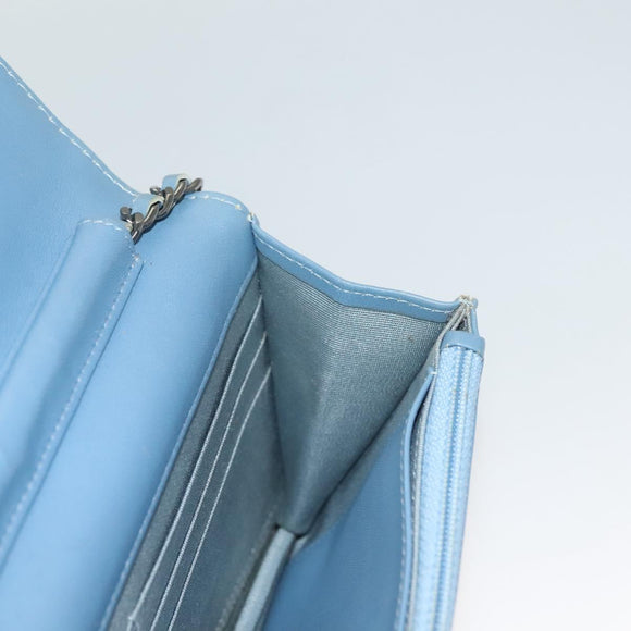 CHANEL Matelasse Chain Shoulder Bag Enamel Leather Green CC Auth 135999